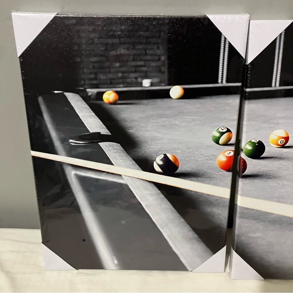 3 Piece Pool Table Canvas Art Set - Picture 4 of 4